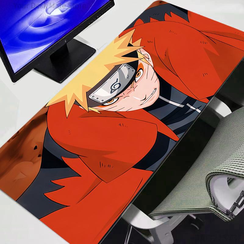 Mouse Pad Naruto XL Lockedge Large Gaming Accessories Computer Gamer Keyboard Mat Desk Mousepad For Csgo Durable
