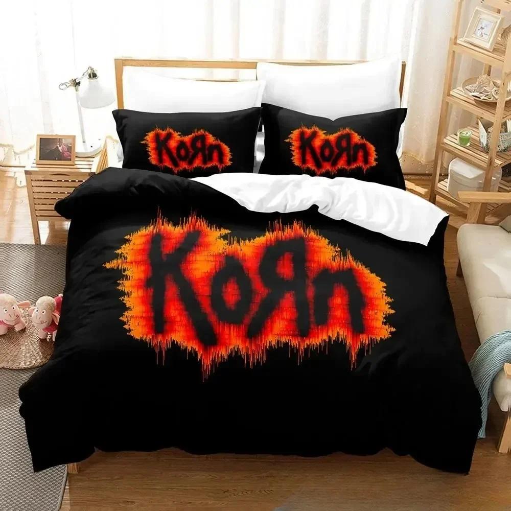 3D Печать Korn Rock Bplus Комплект постельного белья Мягкое пододеяльник Комплект постельного белья Удобный пододеяльник Наволочка Теплое одеяло king Quen Размер Молодой