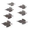 7pcs Leaf Pendant Healthy Zinc Alloy Durable DIY Ingenious Craft Leaves Pendant for Party Black