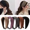 Wide-brimmed Headband for Women, High-grade Pure Color, Versatile Headband, High Skull Headband, Face Wash and Makeup Pressing Hairpin Headdress