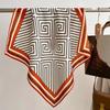 Luxury 70cm Small Cotton Hair Women Square Scarf  Print Neckerchief Ladies Neck Tie Hand Wrist Foulard Bandana Echarpe