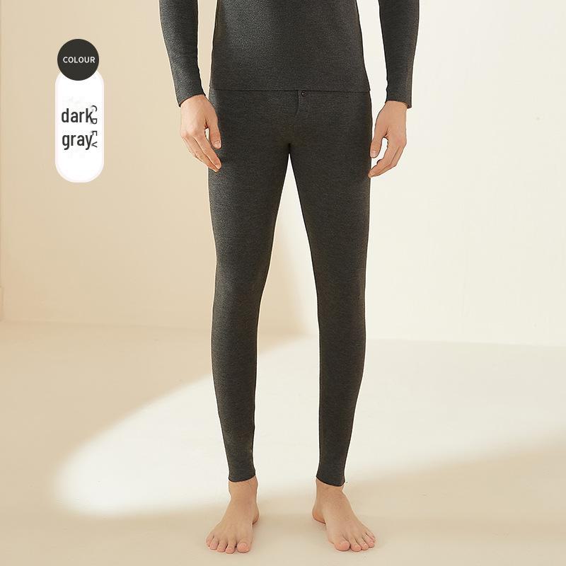2024 Мужские термолеггинсы из немецкого кашемира и шелка — с начесом, теплая внутренняя одежда для осени и зимы