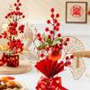 Good Fortune Spring Festival Pots Red Berry Branch New Year Pots Tabletop Pots  Living Room