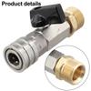 1/4 Inch High Pressure Washer Ball Valve Water Flow Control Hose Switch  Automotive Use