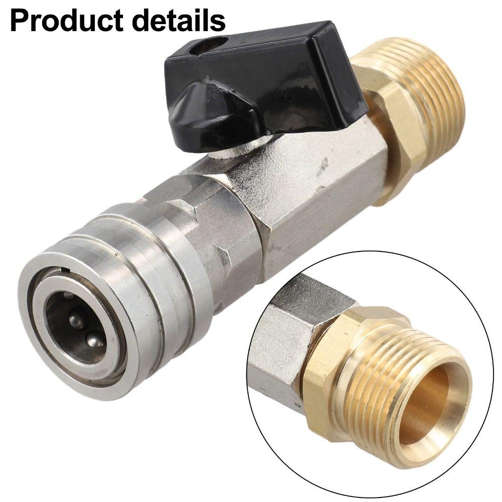 1/4 Inch High Pressure Washer Ball Valve Water Flow Control Hose Switch Automotive Use