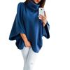 Popular Product Women High Neck Batwing Crossed Poncho Winter Warm Coat Cloak Cape