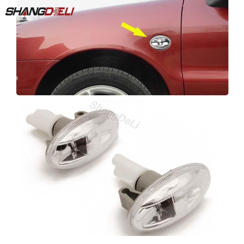 2pcs Car Side Lamps Turn Signal Lights for Peugeot 108 107 206 207 1007 407 For Citroen C1 C2 C3 C4 C5 C6 Berlingo