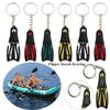 Silicone Steel Diving Fin Key Chain Surfing Sailing Diving Keyring Flippers Key Chain  Boat Kayak