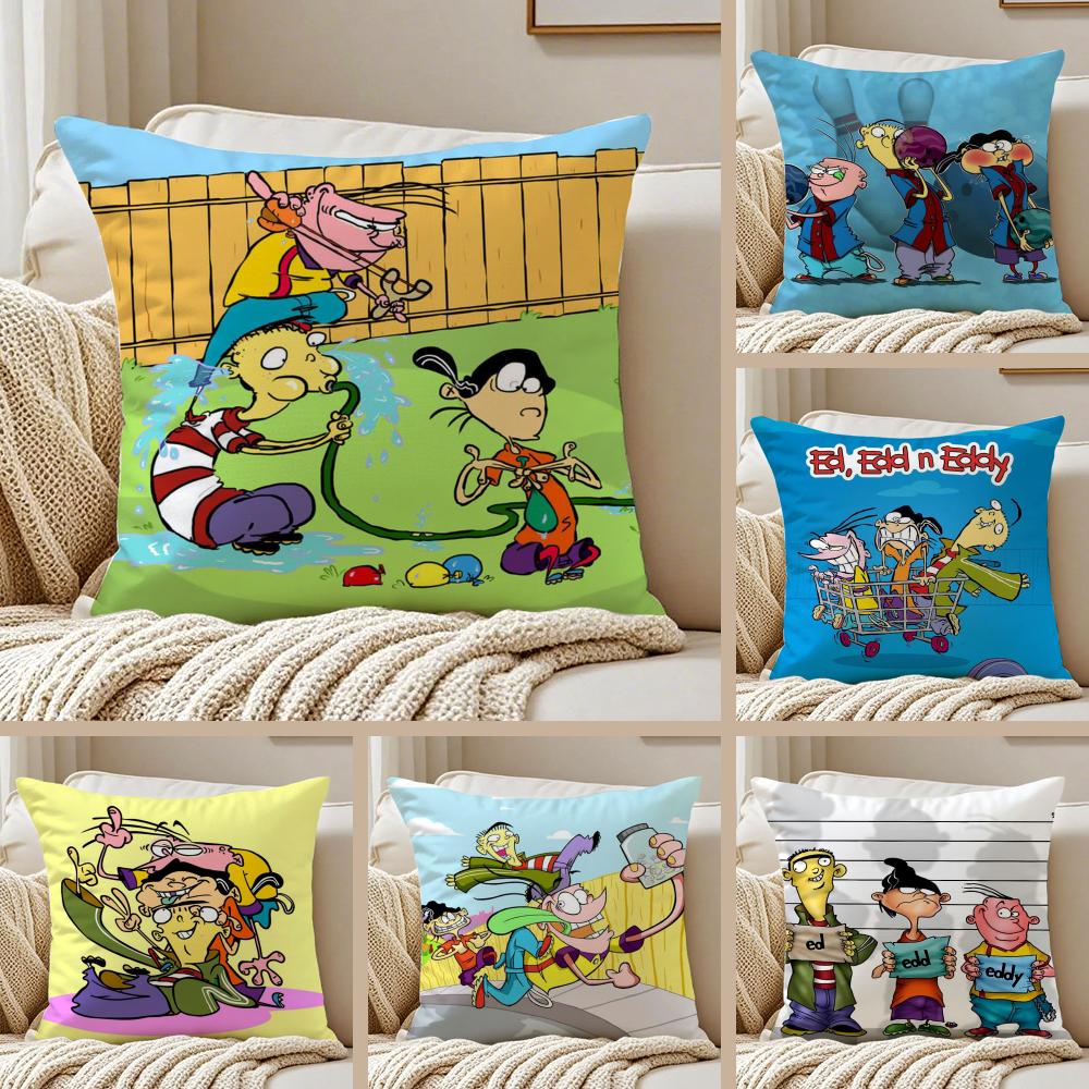 Чехол на подушку Ed, Edd n Eddy, шелковистый короткий плюш, двусторонний печатный наволочка для дивана, для всех сезонов, декор для дома, подарок
