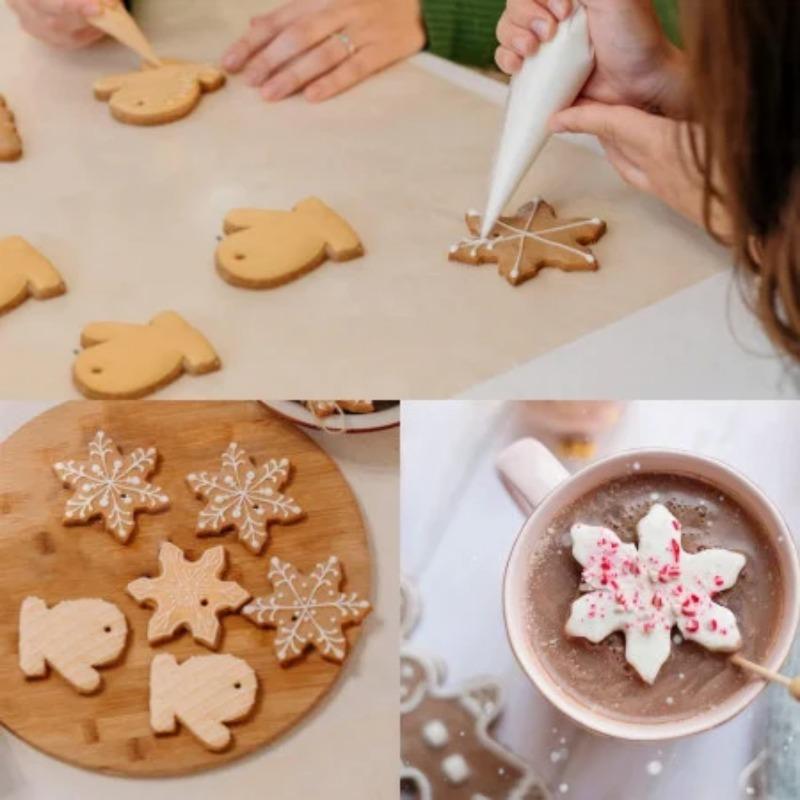 5Pcs/set Christmas Cookie Cutter Gingerbread Xmas Tree Mold Christmas Cake Decoration Tool Navidad Gift DIY Baking Biscuit Mould