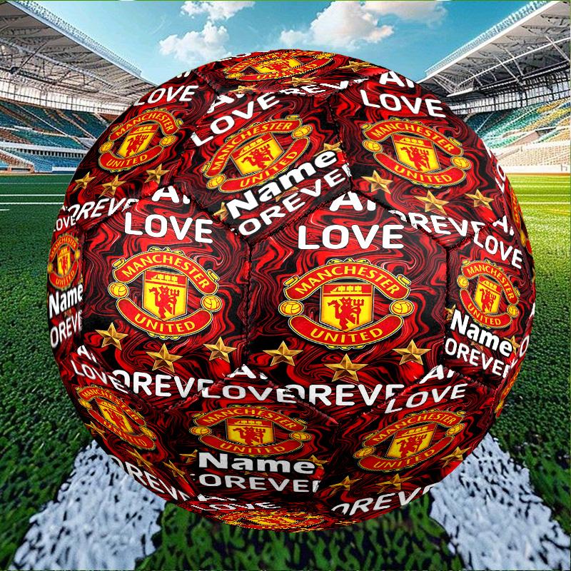 Custom Name Personalized Manchester Football F.C-A Print Size 5 Soccer Ball Training & Match Football, for Team, Kicking, Gift for Football Enthusiast