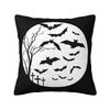 Custom Halloween Goth Bat Throw Pillow Case Living Room Decoration 3D Print Sofa Chair Cushion Cover Polyester Cozy Pillowslip