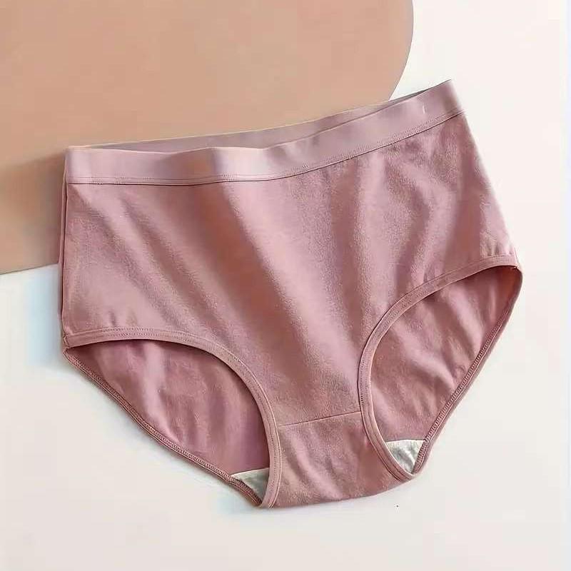 Women's Seamless Cotton Panties - Solid Color, Soft, Breathable, Sporty Style