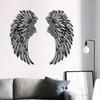 Angel Wing Ornament Iron Art Decorative Light-up/Lightless Style Wall Art Sculpture Hanging Decor Holiday Gift