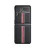 Классический складной деловой чехол в полоску для Samsung Galaxy Z Flip 4, чехол Zflip4, роскошный противоударный кожаный чехол для Samsung Z Flip 3