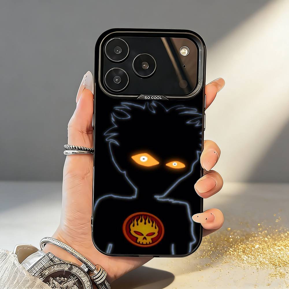 COOL T-The O-Offspring SUPERCHARGED Phone Case For iPhone17,16,15,14,13,12,11,Pro,MAX Gray Matte Silicone Black Cover