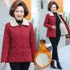 Women's Coat Winter Coat Middle-aged Elderly Mom Single-Breasted Add Velvet Down Cotton Short Jacket Overcoat 4xl 5XL