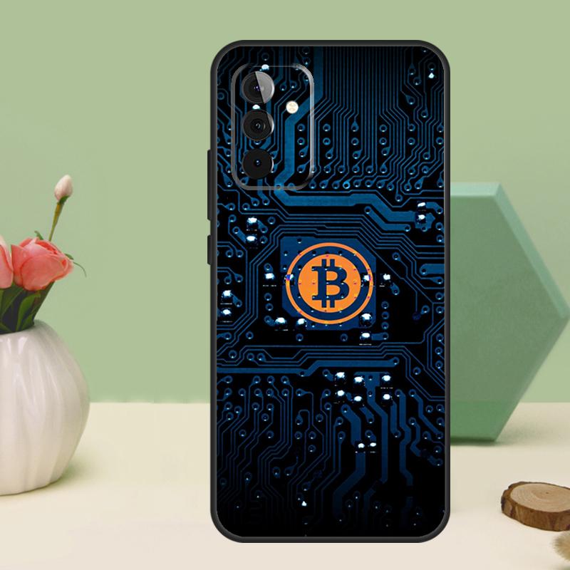 Смешные монеты Bitcoin для Samsung Galaxy A26 A54 A34 A14 A52 A32 A12 A13 A33 A53 A15 A16 A36 A56 A06 A35 A55 Чехол
