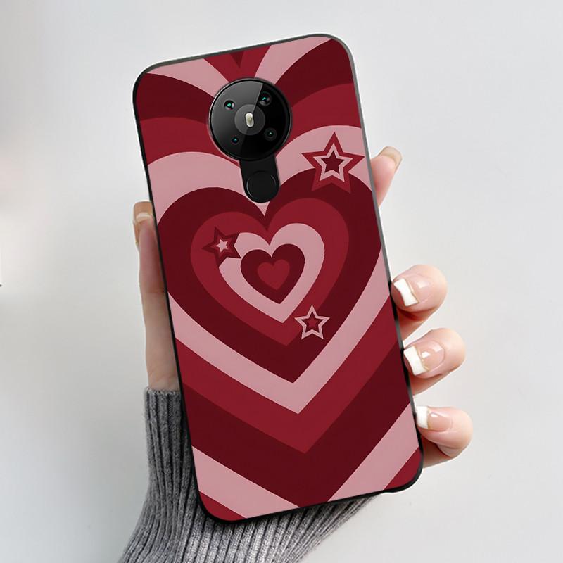 Для Nokia 5.3 INS Эстетичный Черный Для Nokia 5.4/Nokia 3.4 Ударопрочный Желейный Чехол Узор с Кокосовыми Пальмами Защита от Царапин Мягкий Чехол