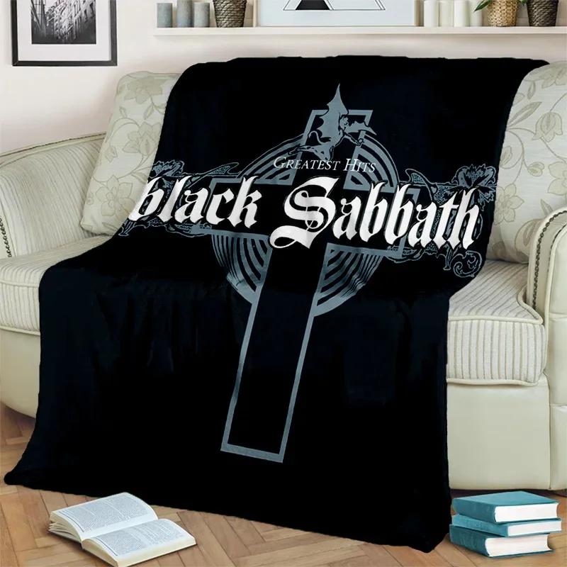 3D BLACK SABBATH Heavy Metal Rock Blanket,Soft Throw Blanket for Home Bedroom Bed Sofa Picnic Travel Office Cover Blanket Kids
