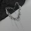 Electroplating Fashion Inlaid Rhinestone Necklace Alloy Charm Necklace Y2k Style Tassels Necklace