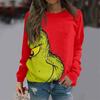 Women's Sweatshirts Casual Long Sleeve Christmas Print O-Neck Festive Tops Sports Pullover Tops