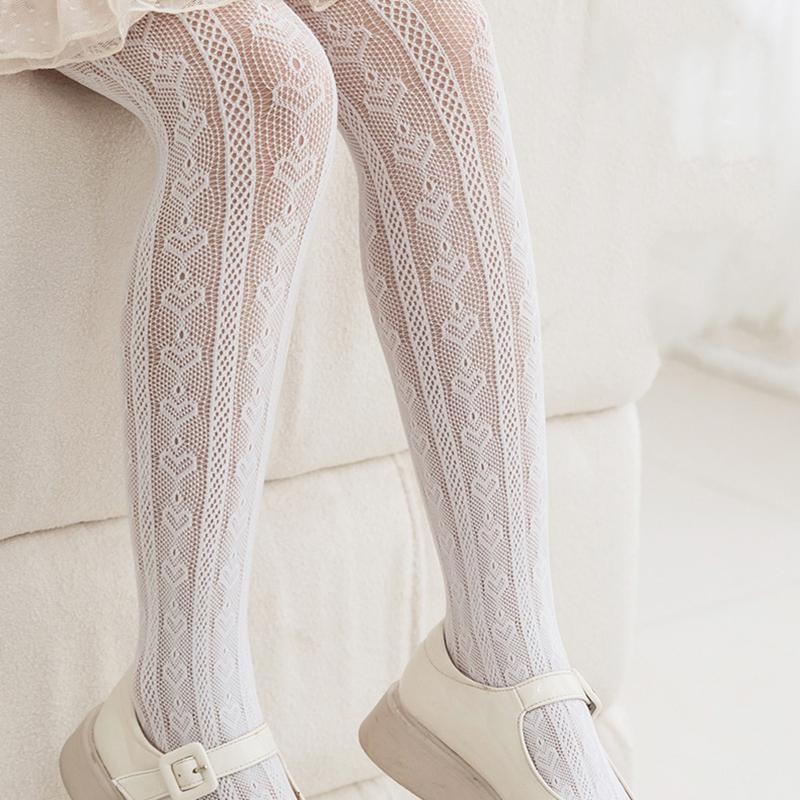 Летняя Мода Девочки Колготки Нейлон Дышащая Сетка Белый Черный Детские Колготки Принцессы Эластичность Леггинсы Для 3-12 Лет