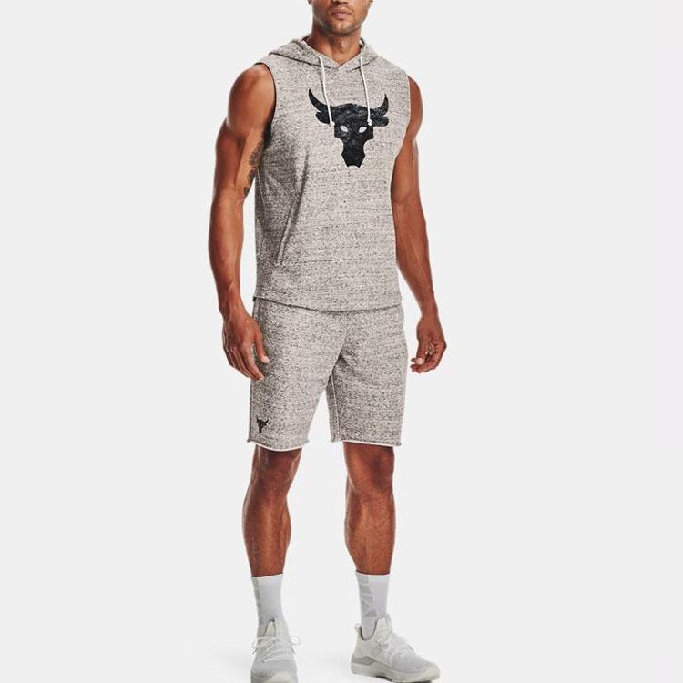 Under Armour Жилет трикотажный с капюшоном Project Training, мужской жилет, белый 1367108-112