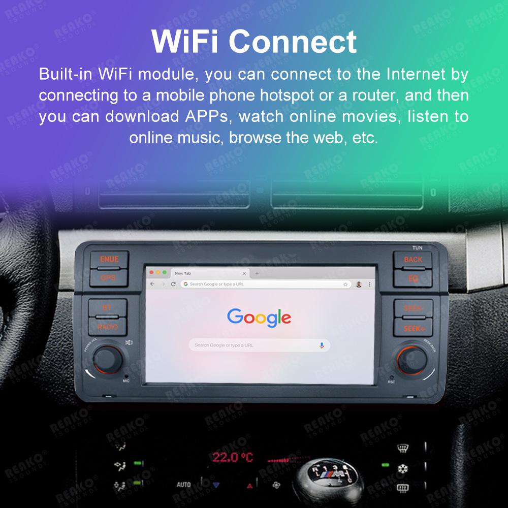 Android 12 Автомобильный радиоприемник с автоматическим Bluetooth-динамиком Navigatio для BMW 3 серии E46 1999-2005 гг. Мультимедийный плеер Carplay Android Auto 4G 8-ядерный WIFI