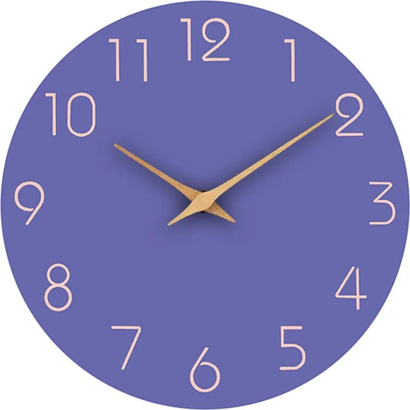 10 Inch Wood Circular Wall Clock Silent Living Room Bedroom Retro Wall Clock Minimalist Creative for Home Decoration Clock