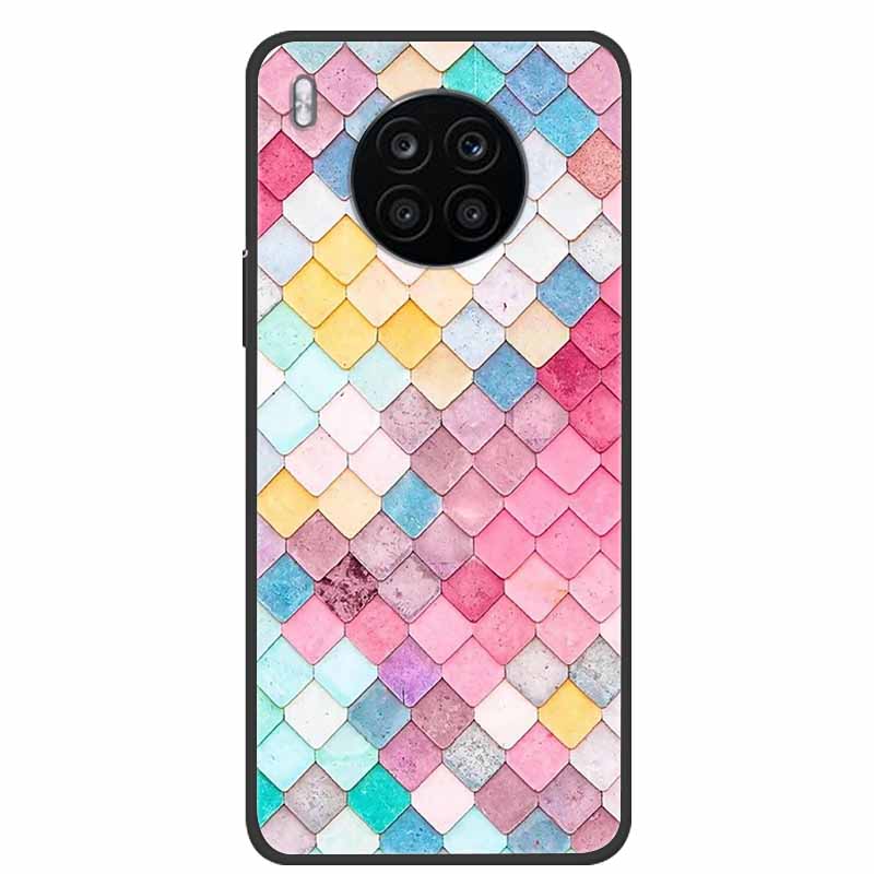 For Honor 50 Lite Case Shockproof Soft silicone TPU Back Cover For Huawei Honor 50 Lite Phone Cases Honor50 Lite Cute Cartoon