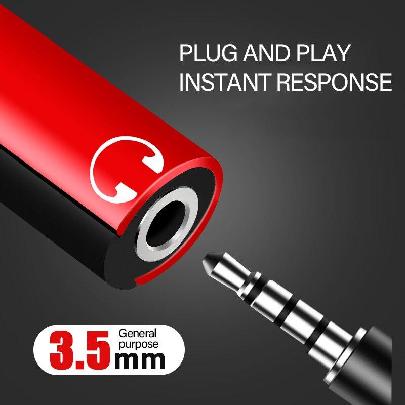 2 IN 1 Audio Adapter For Type C To 3.5MM Jack Jsaux Aux Usb C Headphone Jack Audio Cable for Xiaomi Mi iPad For Ios To 3.5mm Connector Audio Splitter