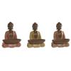 Decorative Figure Home ESPRIT Orange Coral Lime Resin Buddha Oriental 19.5 X 16 X 25.5 Cm (3 Units)