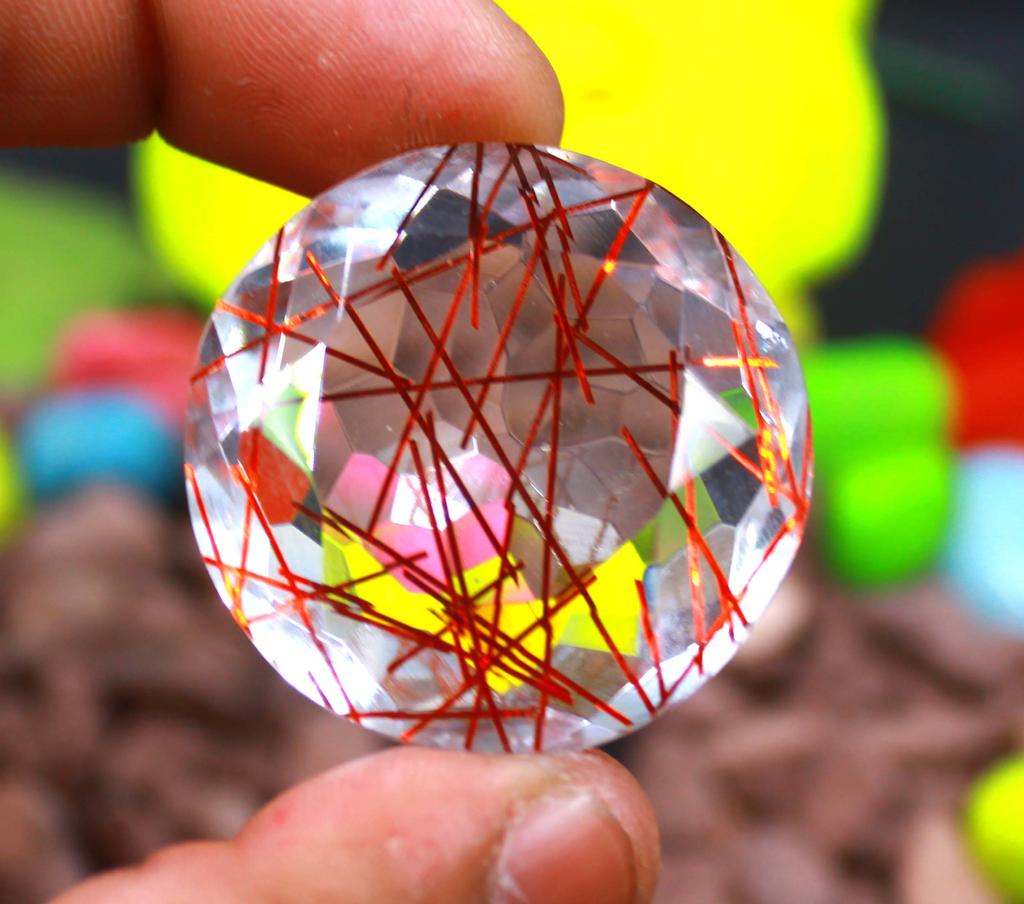 90-100 Carat Oval Shape Brazil Red Quartz Certified Lab Created Loose Gemstone SN373