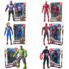 Отличная скидка Marvel Аниме Игрушки Человек-Паук Халк Железный Человек Серия Кукол Светящиеся Модели Детские Подарки s Подходит для Детей Развлекательные Веселые Игры Безопасные