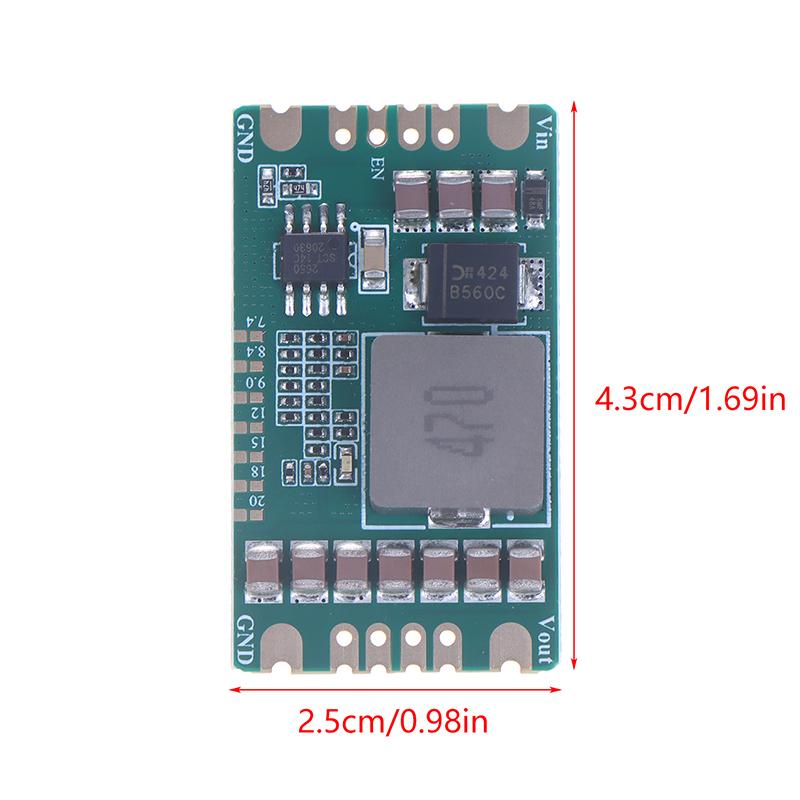Энергоэффективный DC-DC понижающий преобразователь 5A, 5-60V в 5V-20V, Регулируемый диапазон выходных напряжений 7.4V 8.4V 9V 15V 12V 18V 20V