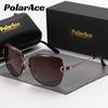 Большие поляризованные винтажные металлические солнцезащитные очки унисекс PolarAce, UV400