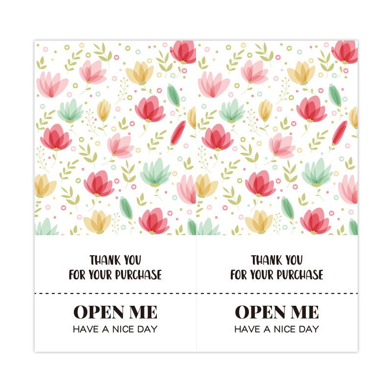 50 наклеек/в упаковке, Свежие маленькие цветочные наклейки, Наклейки «Спасибо», Коробка-самолетик, Запечатывающие наклейки, Упаковка для подарочной коробки, Декорация, Самоклеящиеся этикетки
