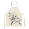 Home Decor Kitchen Dining Room Cooking Bib Aprons Linen Floral Pattern Women's Aprons