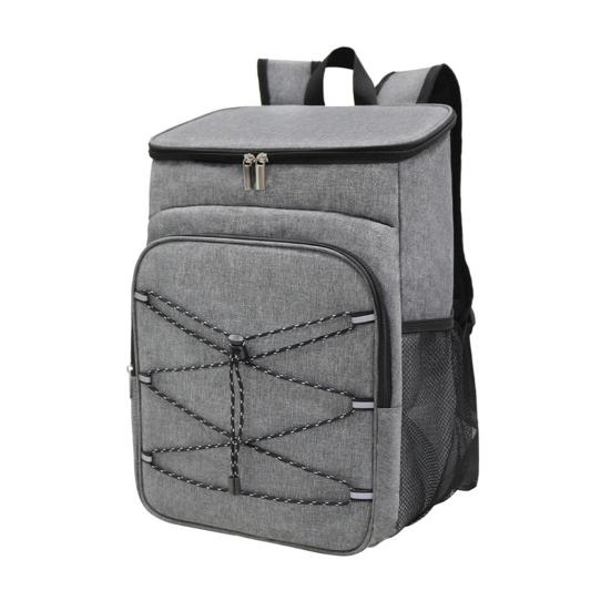 Picnic Bag Large Capacity Waterproof Oxford Cloth Cooler Bag with Adjustable Straps Side Mesh Pockets