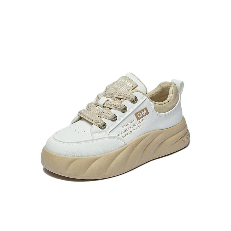 Autumn Women's Shoes Skate Shoes New Platform Casual All-Match White Shoes Original Platform Height Increasing Niche Shoes