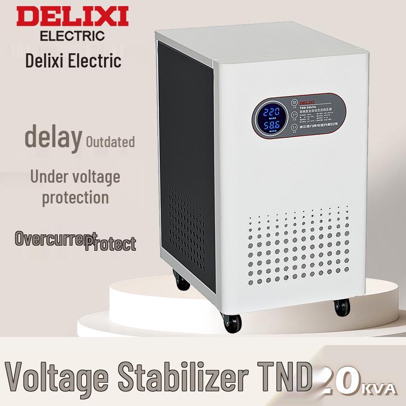 Однофазный стабилизатор переменного напряжения Delixi TND-20K, низкое напряжение 80-250 В