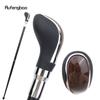 Black Leather Brown Wooden Silver Walking Cane Fashion Decorative Walking Stick Gentleman Elegant Cosplay Cane Crosier 93cm
