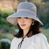 Sunscreen Hat Female Face Small Lafite Straw Hat Bow Open Bucket Hat Big Eaves Hat Hollow Basin Hat