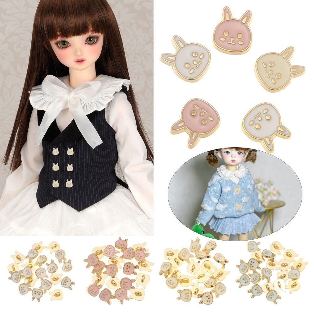 Sewing Accessories Ultra-small Buckle Doll Rabbit Buttons Doll Belt Buckles 1/6 Dolls Clothing