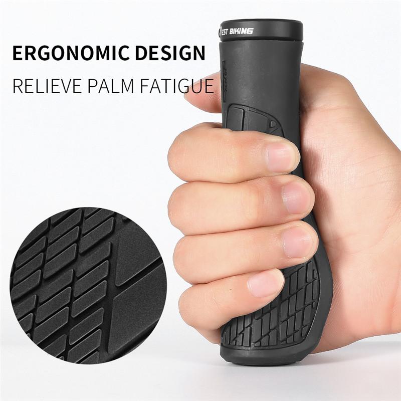 WEST BIKING Colorful Grips Rubber Non-slip MTB Bike Handlebar Grip Aluminum Alloy Bicycle Accessories Cycling Handle Bar Grips
