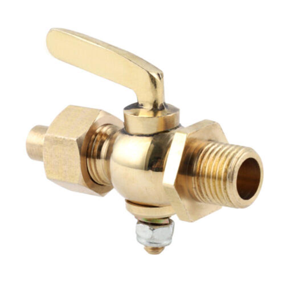 G1/4 Motorcycle Copper Threaded Brass Drain Petcock Shut Off Valve For Fuel Gas Oil Air 1/8 Inch -1/4 Inch Fuel Tap
