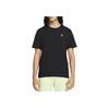 Nike Однотонный винтажный пуловер с буквенным узором, круглым вырезом и коротким рукавом, мужские топы, черный цвет DZ3073-010