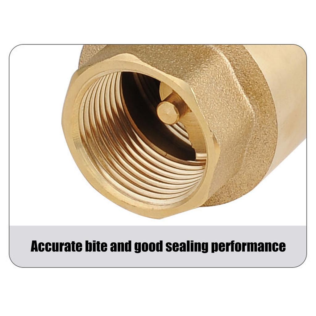 Brass Thread In-Line Spring Check Valve DN20/DN15 Single Way Connector Water Non Return Valve Plumbing Fitting Accessory