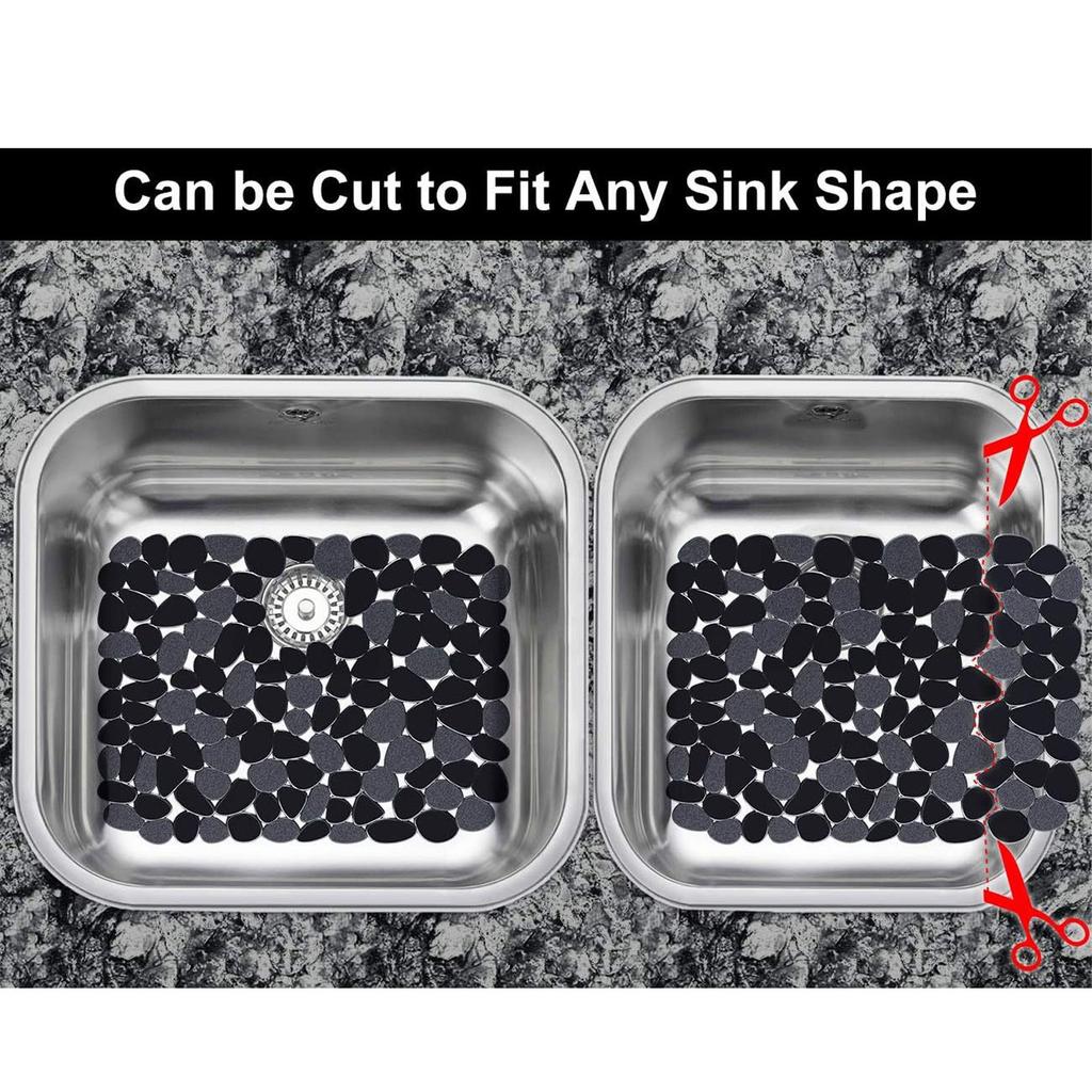 2 шт. защитный коврик для раковины, предотвращающий скольжение, легко очищающий коврик для раковины из ПВХ для кухни, салона красоты